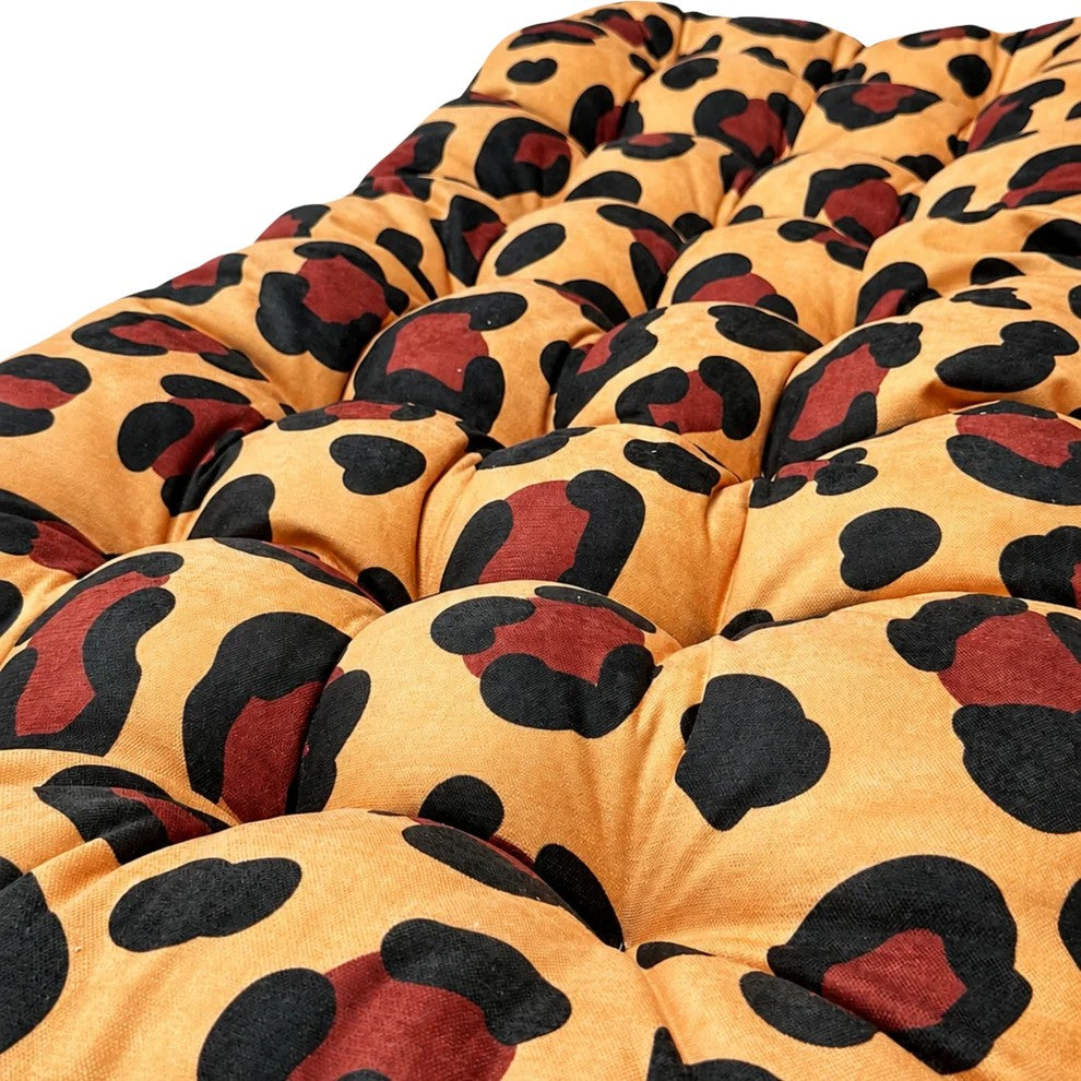 Quilted Kids' Floor Cushion, 3 Sizes Available - Leopard