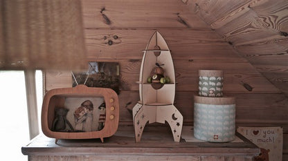 Rocket Shelf - Self-Assembly Wooden Decoration