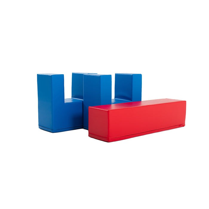 Soft Play Activity Set Balance Bridge - Blue & Red