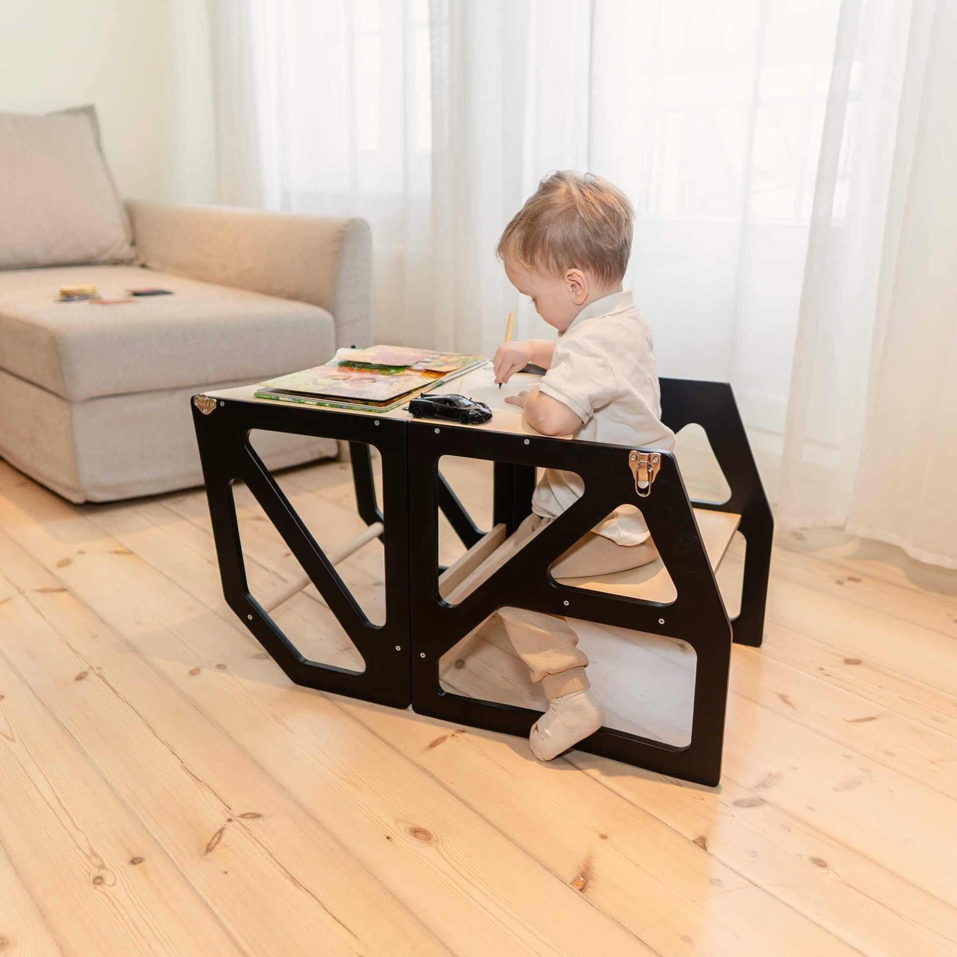 Transformable Kitchen Tower - Modustep and High Chair Combo