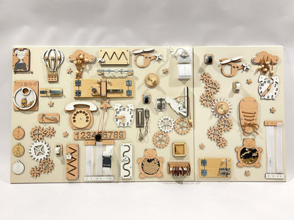 Two-piece wall activity panel (60×80 + 60×39 cm)