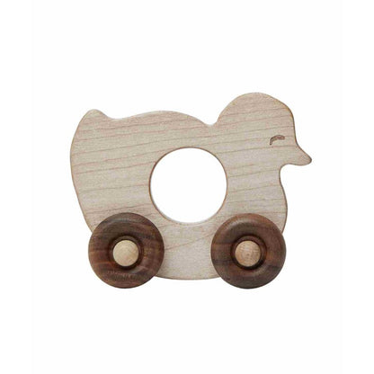 Wooden Toy on Wheels - Duck